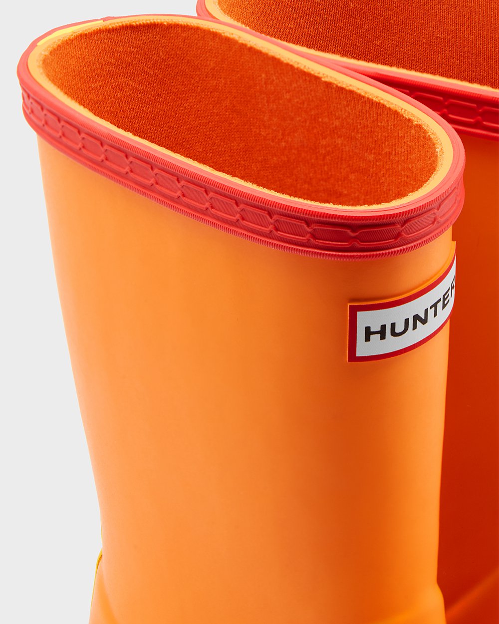 Kids Hunter Rain Boots Orange/Yellow - Original First Classic - 4157932-TD